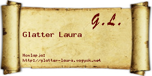 Glatter Laura névjegykártya